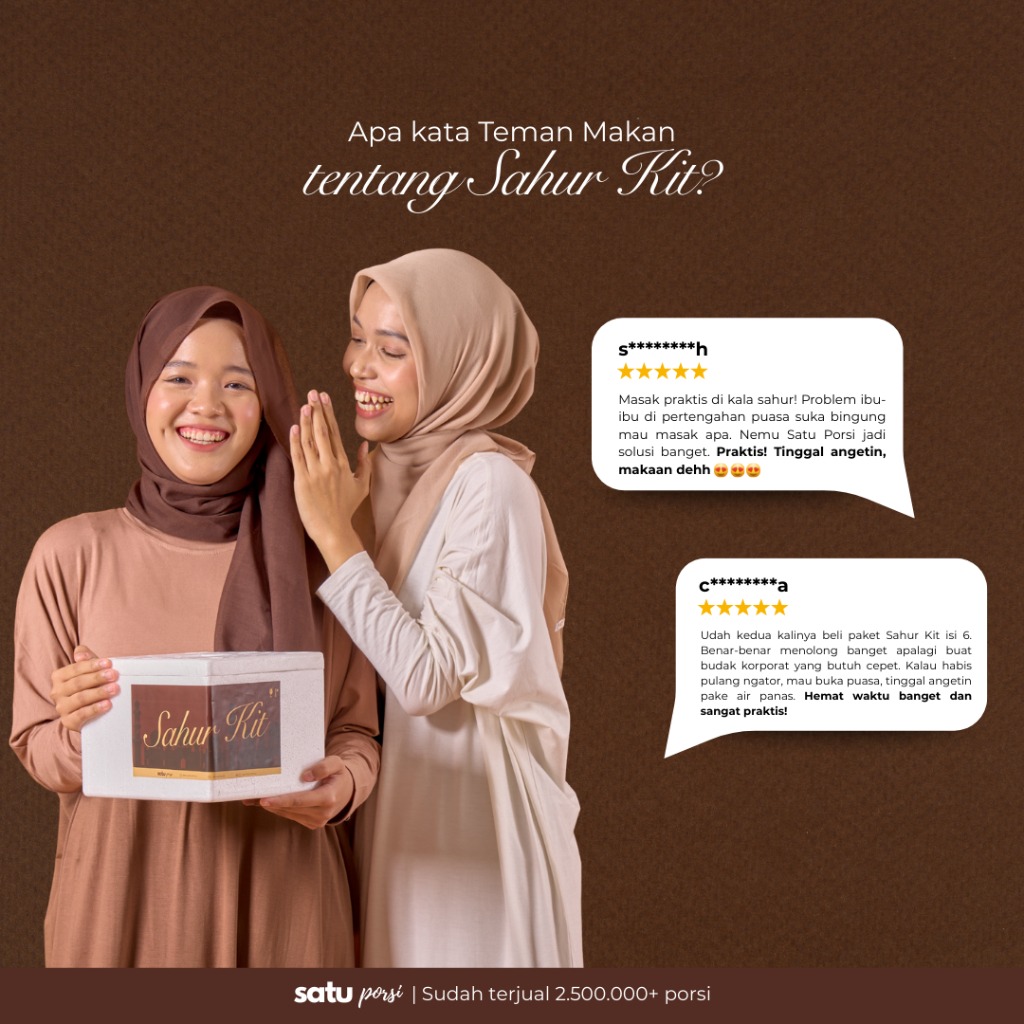 Satu Porsi Sahur Kit (Paket Makanan Sahur 6 Menu)