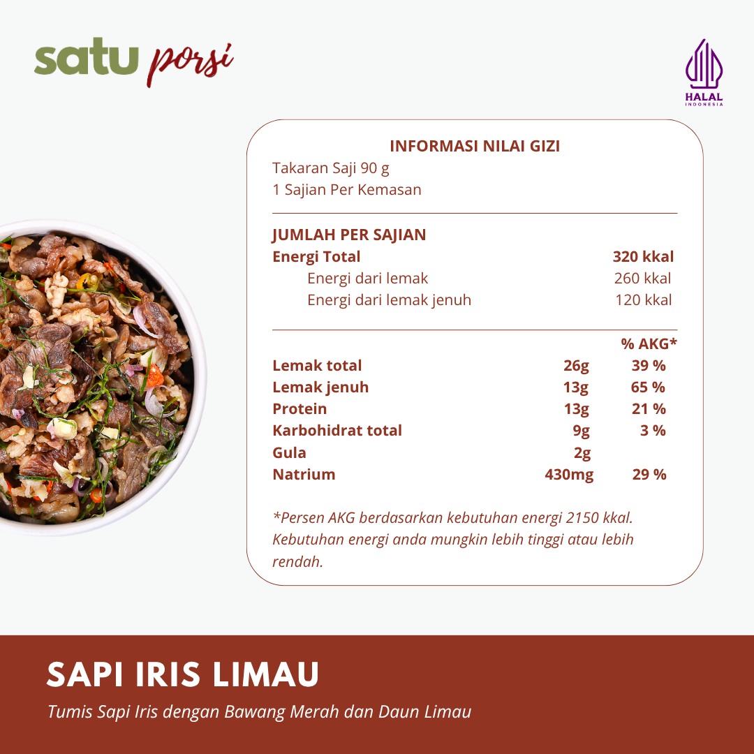 Satu Porsi Sapi Iris Limau