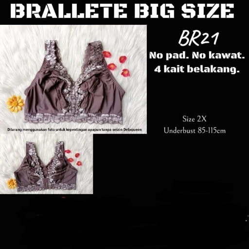 BRALLETE BIG SIZE. BR21 2X