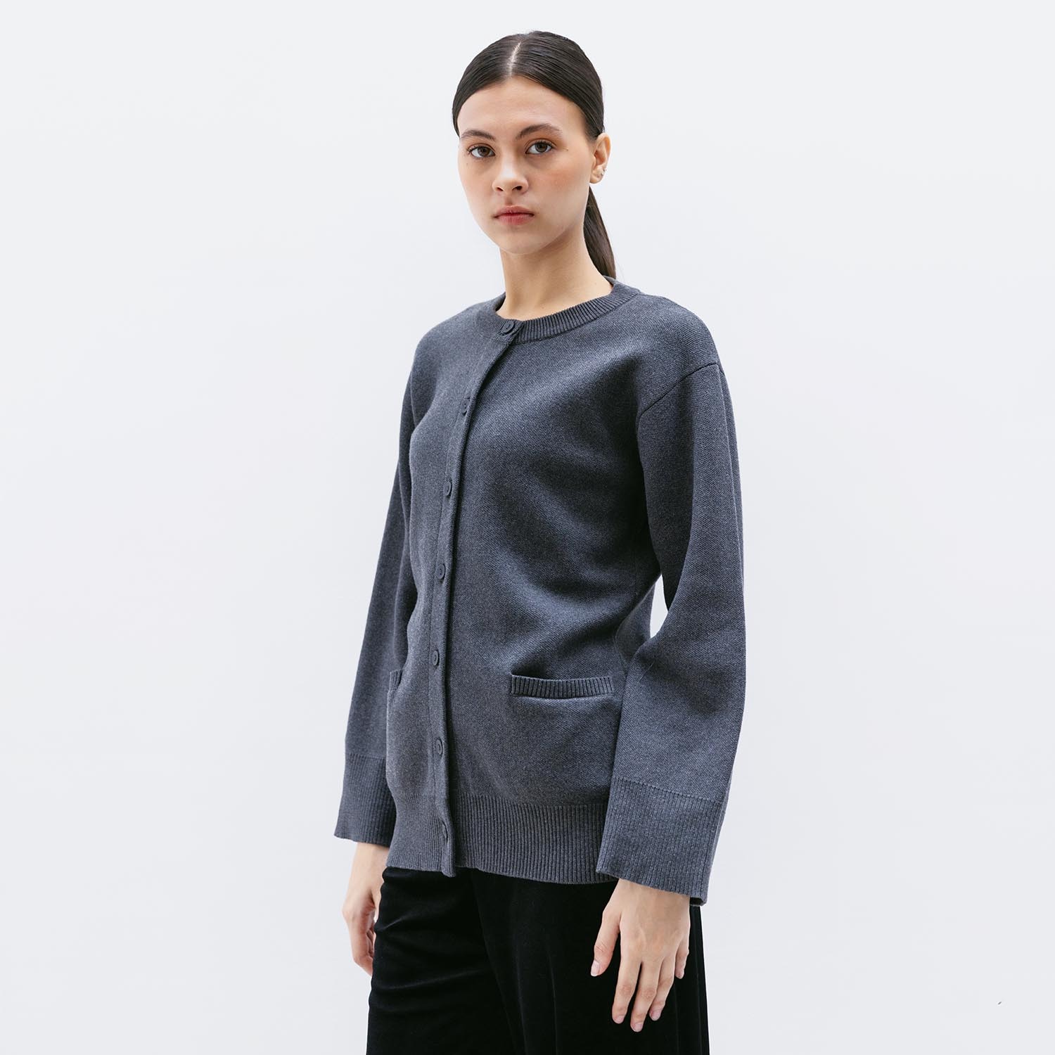 Ann Knit Top - Grey