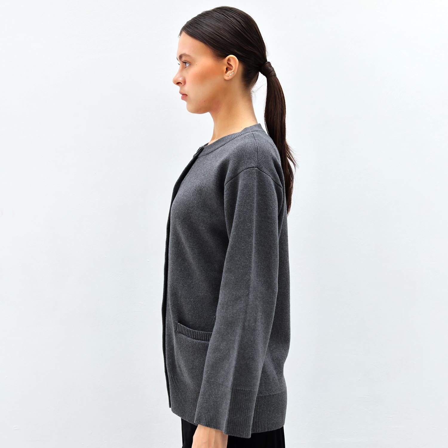 Ann Knit Top - Grey