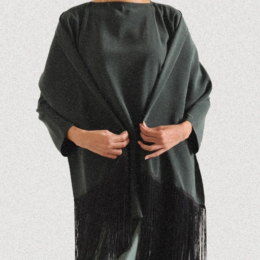 Image of Tempo Fringe Scarf - Emerald