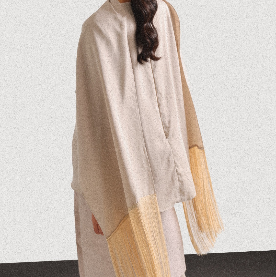 Tempo Fringe Scarf - Beige