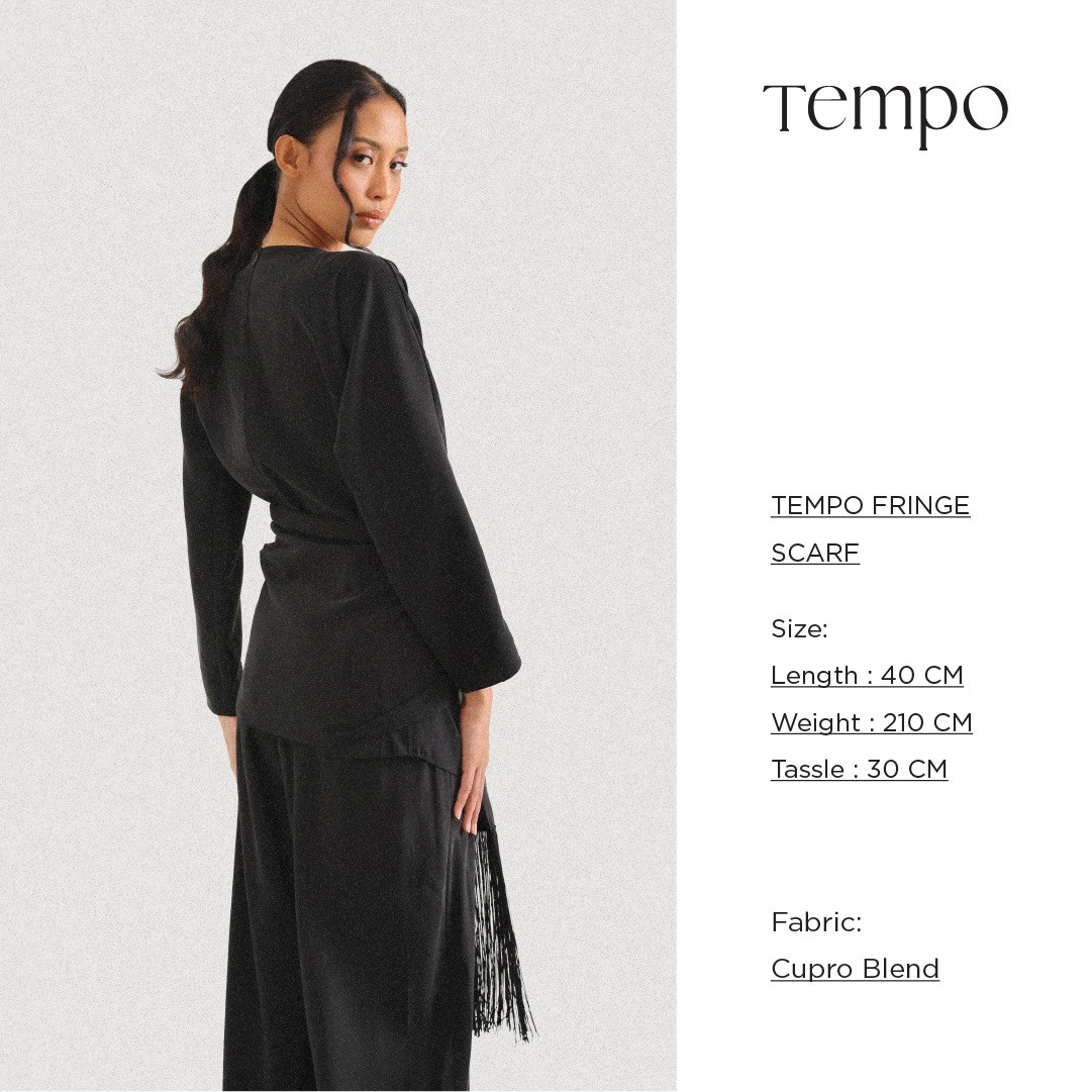 Tempo Fringe Scarf - Maroon