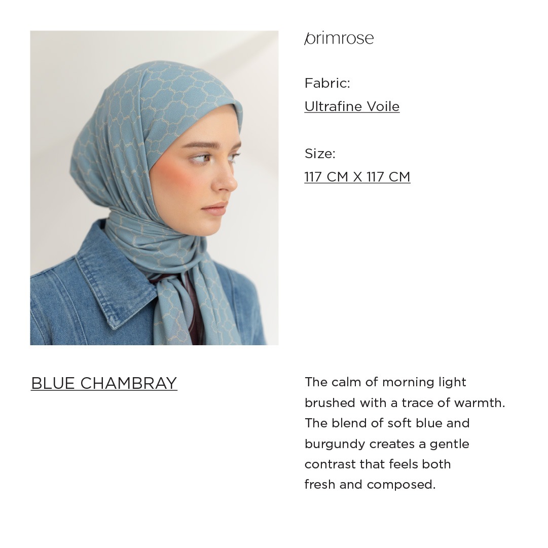 PARTE Primrose Scarf - Blue Chambray