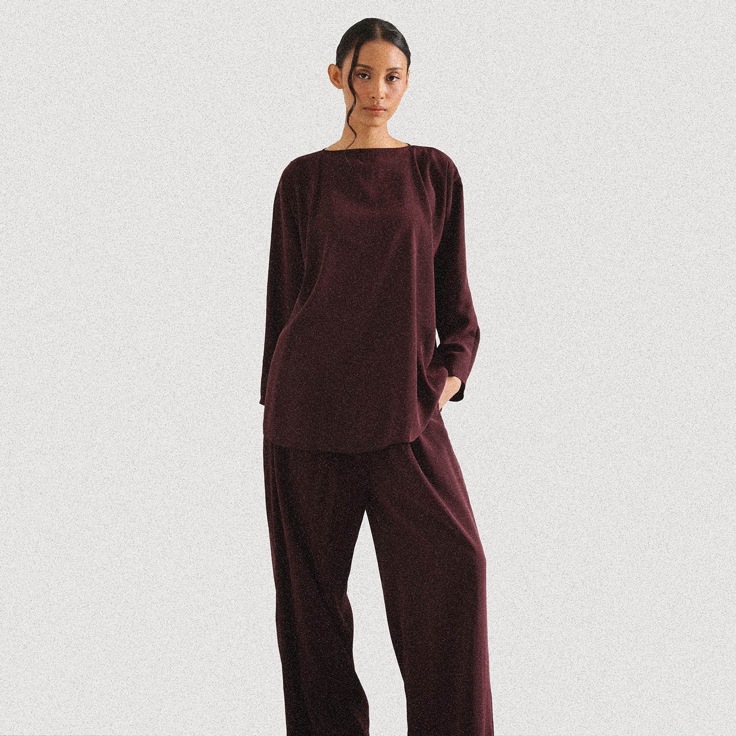 Tempo Blouse - Maroon