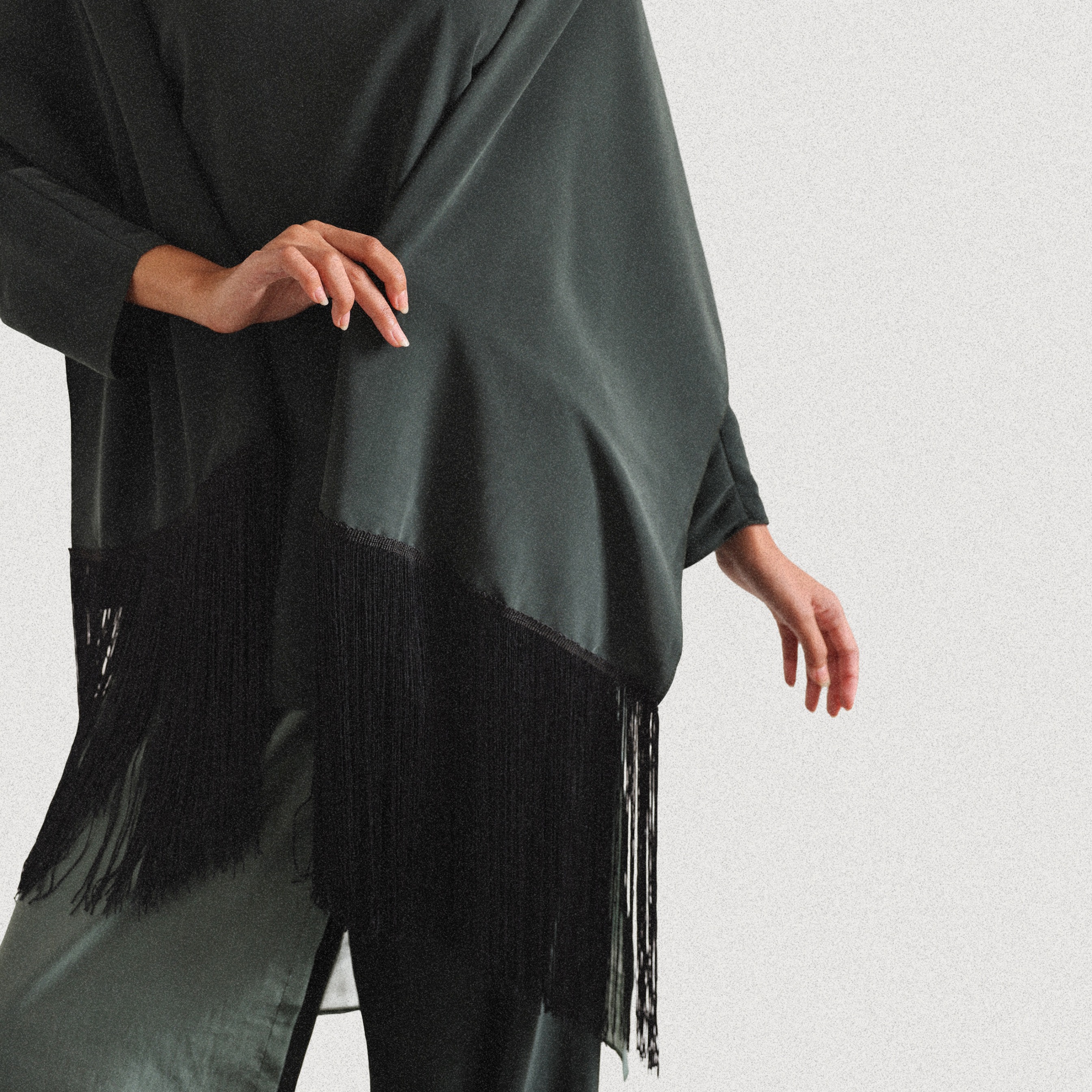 Tempo Fringe Scarf - Emerald