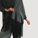 Tempo Fringe Scarf - Emerald