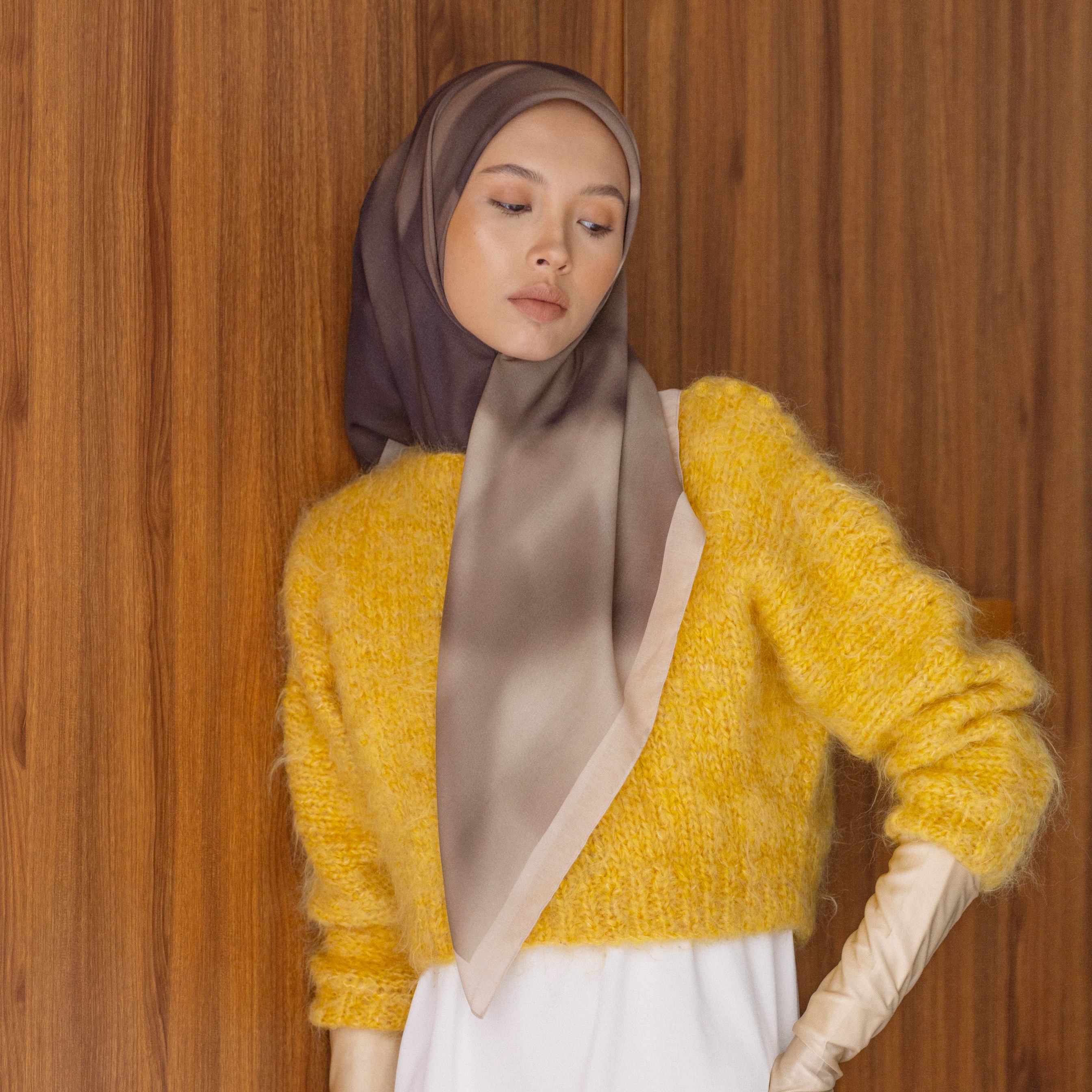 PARTE Fler Scarf - Nutmeg