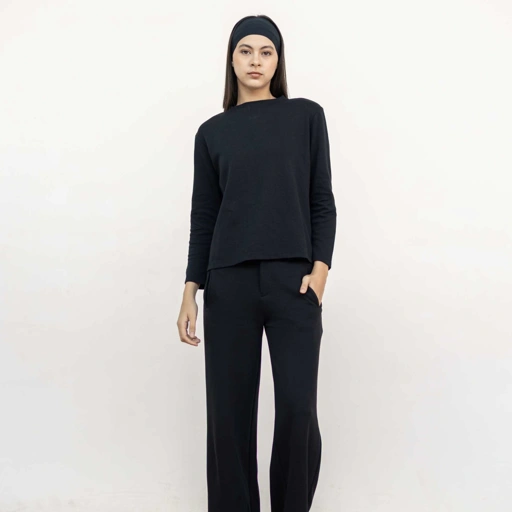 Image of PARTE Cotton Jersey - Ebony