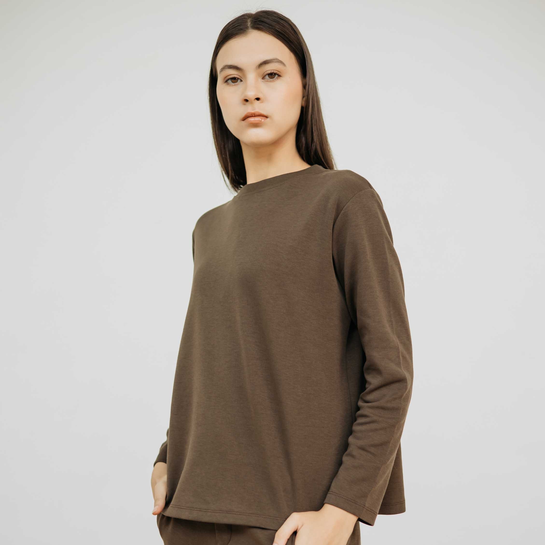 PARTE Cotton Jersey - Espresso