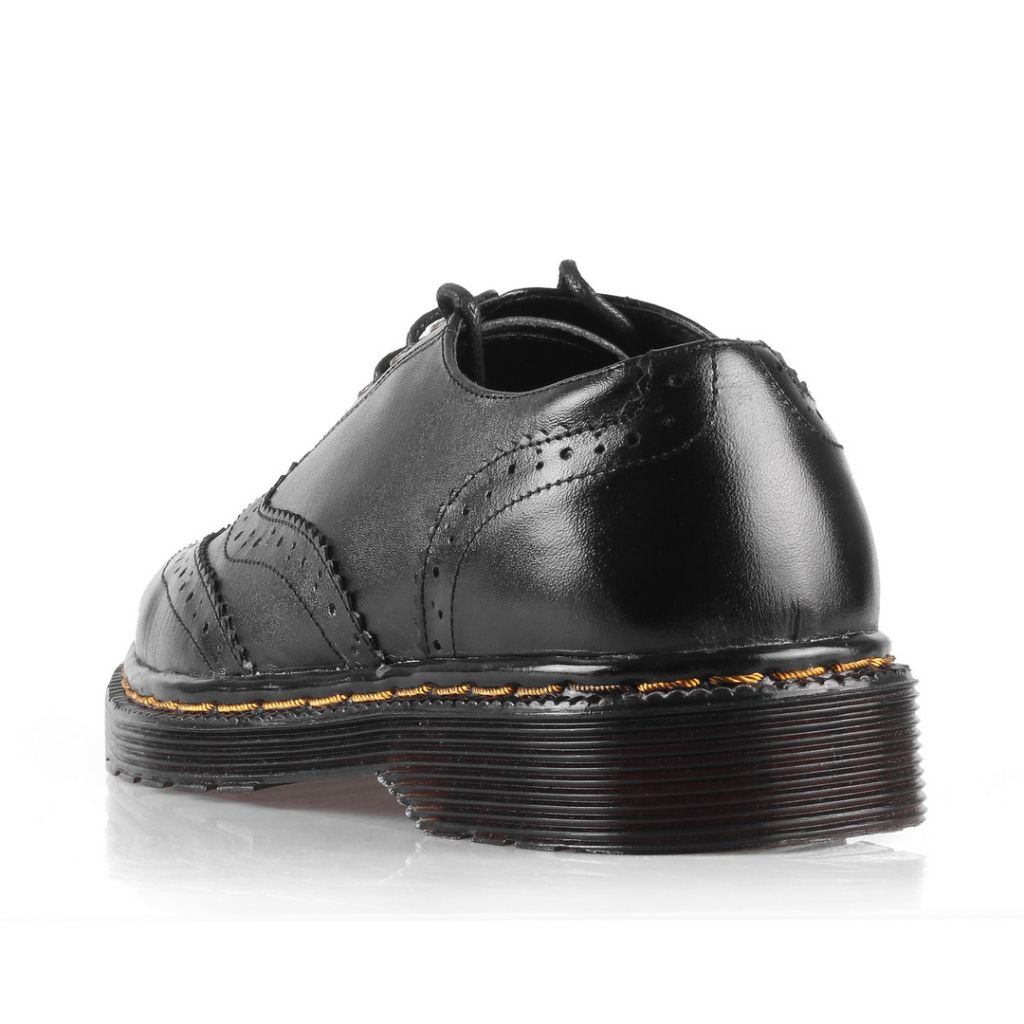 AZCOST - Sepatu Boots Pria Wingtip Black
