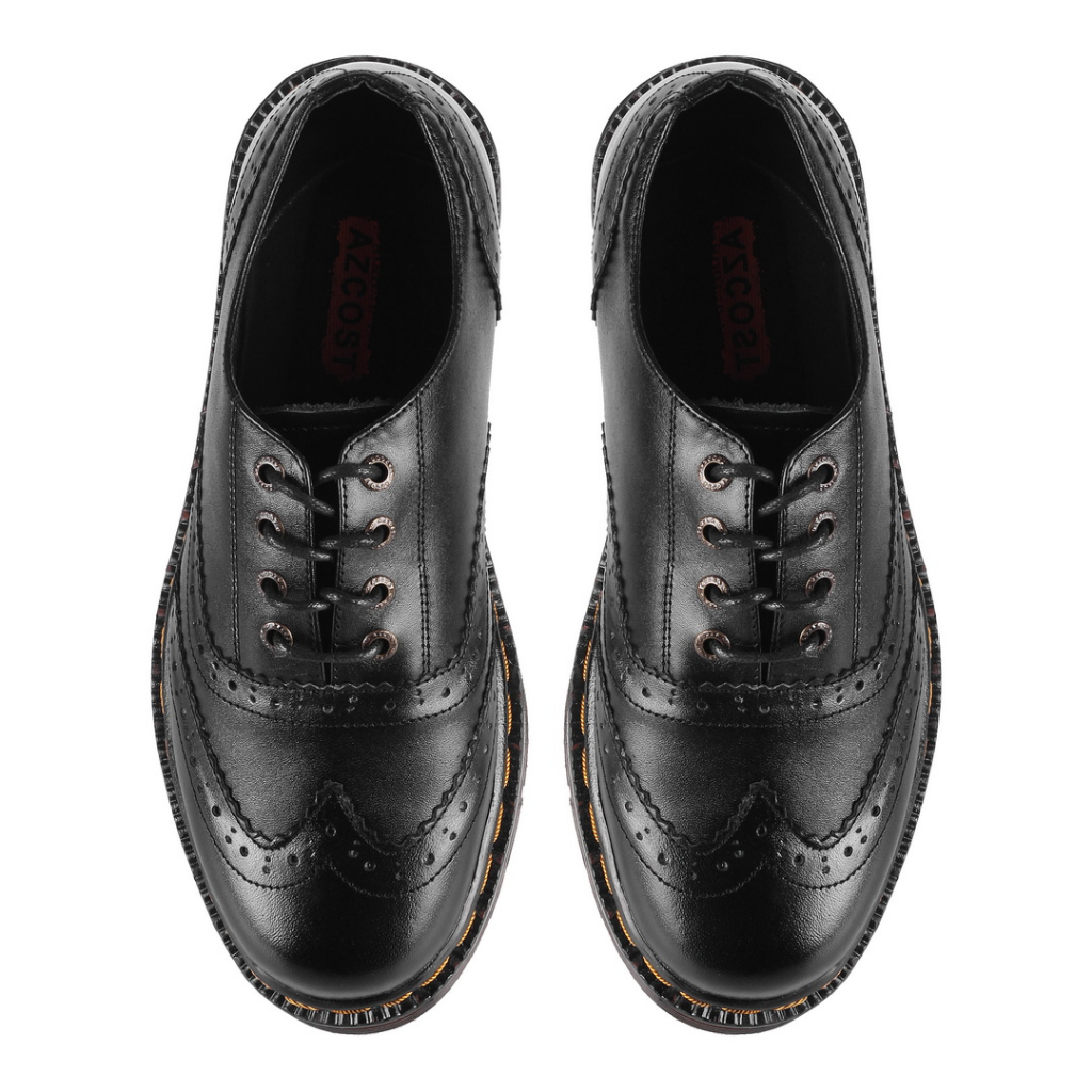 AZCOST - Sepatu Boots Pria Wingtip Black