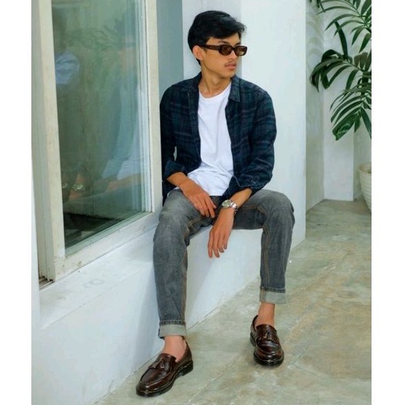 AZCOST - Sepatu Boots Loafer Pria Kulit Asli