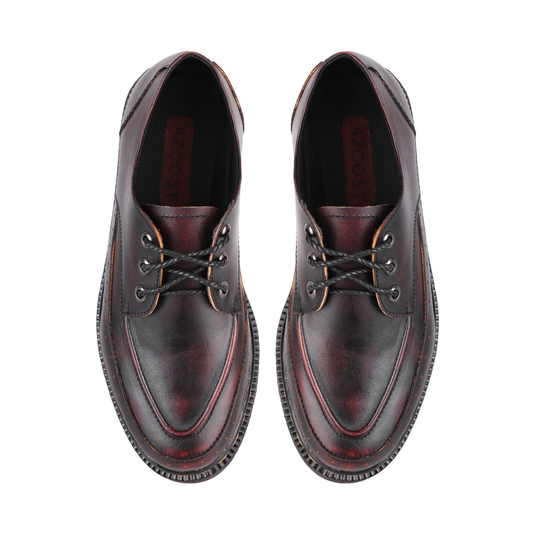 AZCOST Sepatu Boots Pria Boston Burgundy
