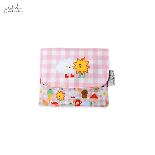 Image of Pink Gingham Card Holder