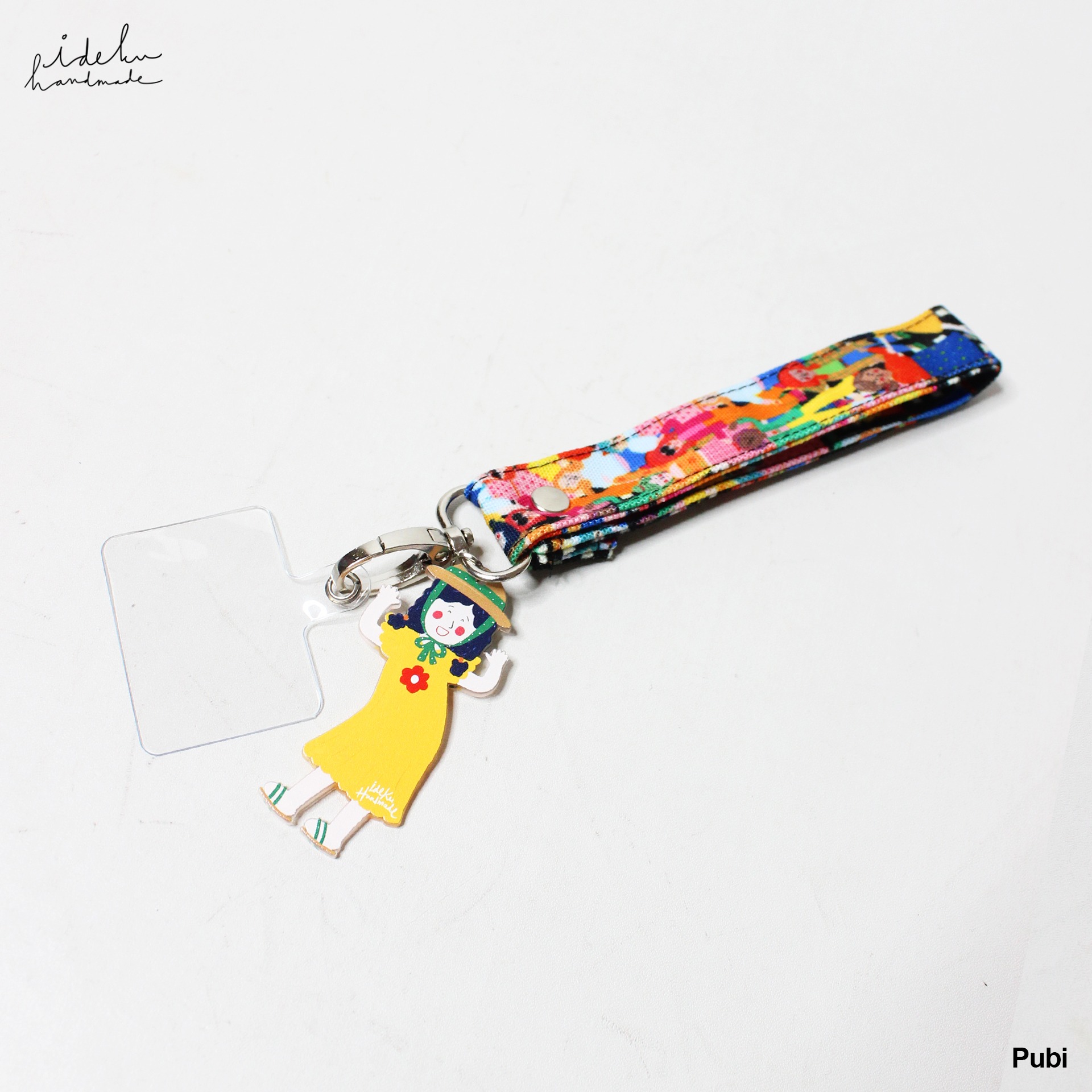 Fancy Faces Black Phone Strap