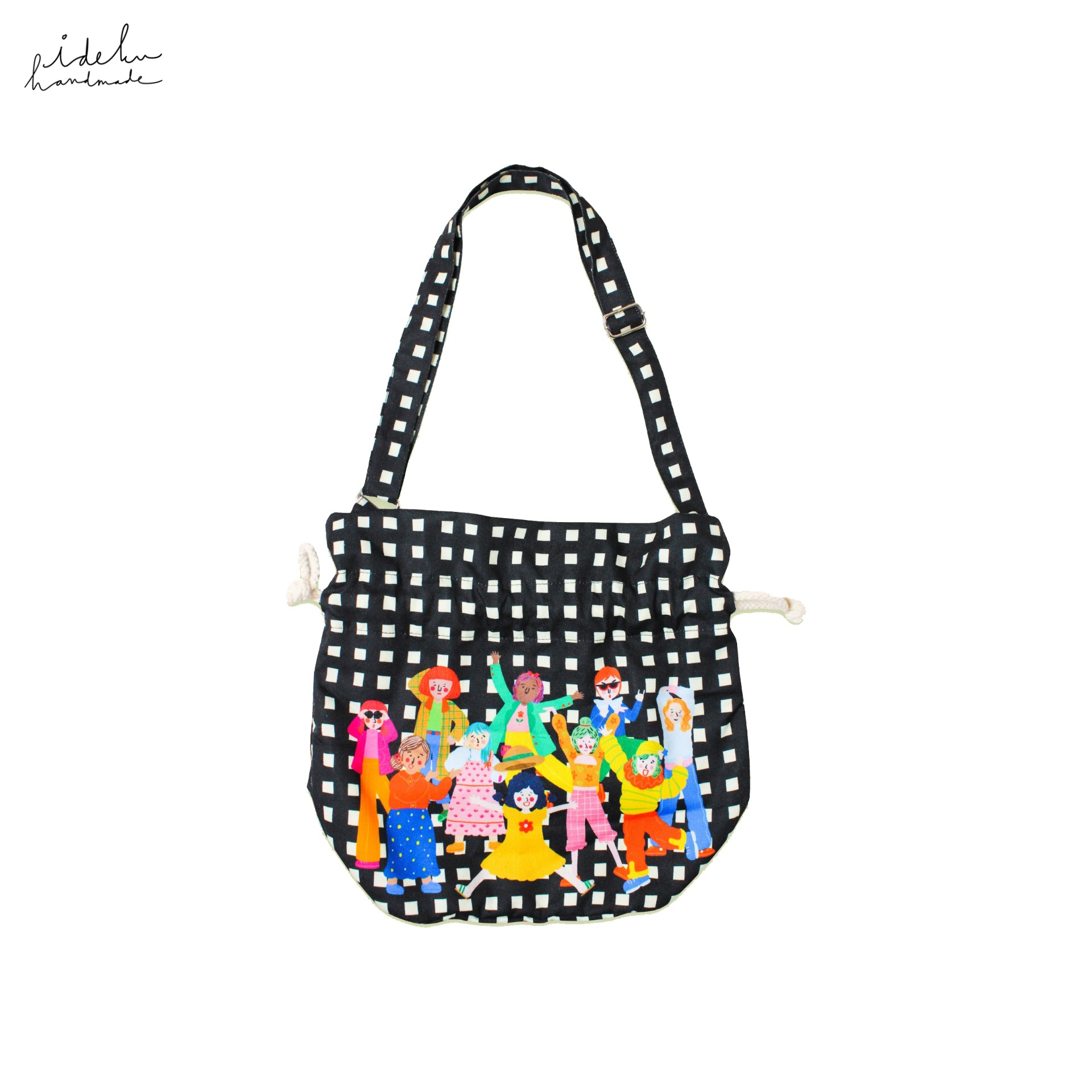 Fancy Faces Black JJ Bag 