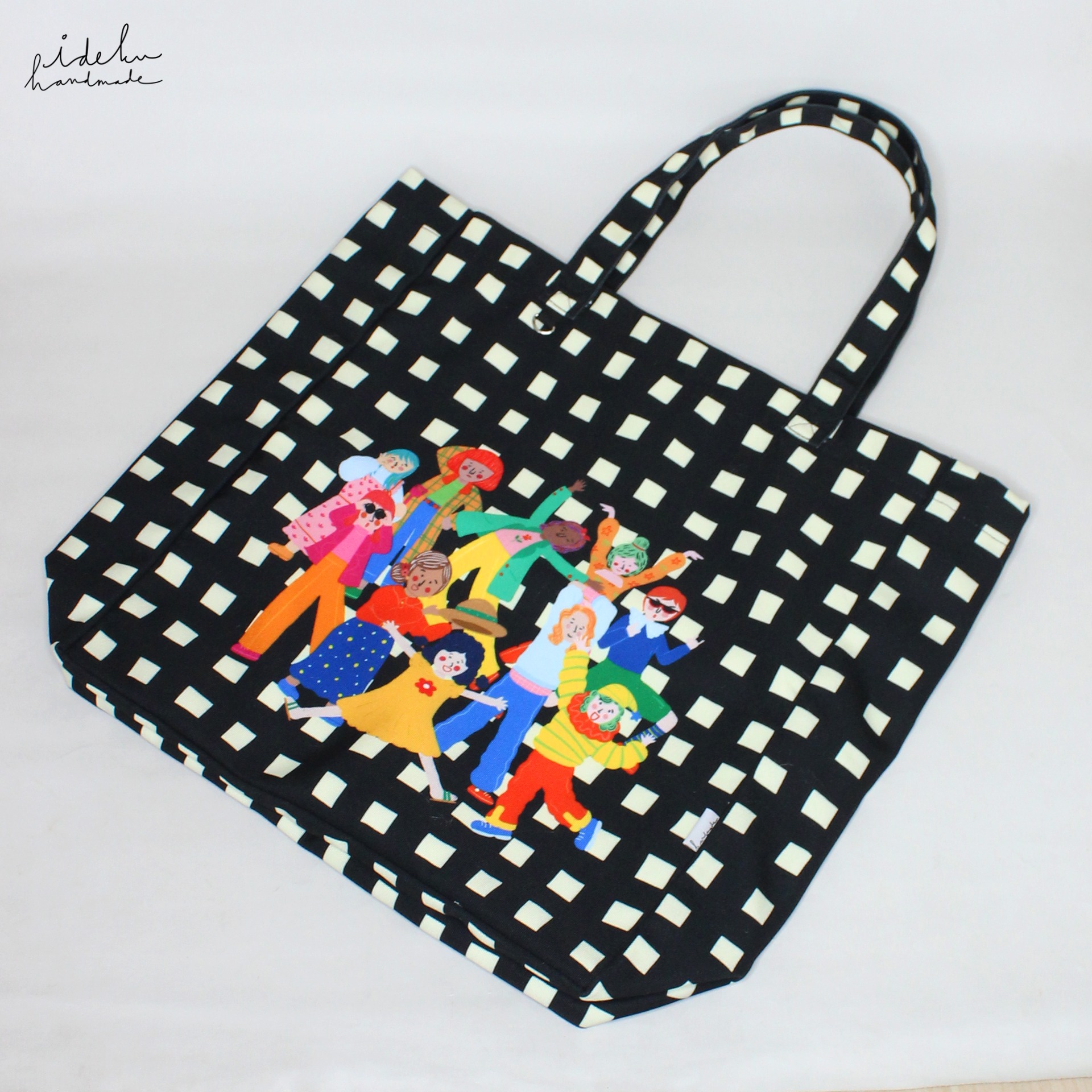Fancy Faces Black Bag