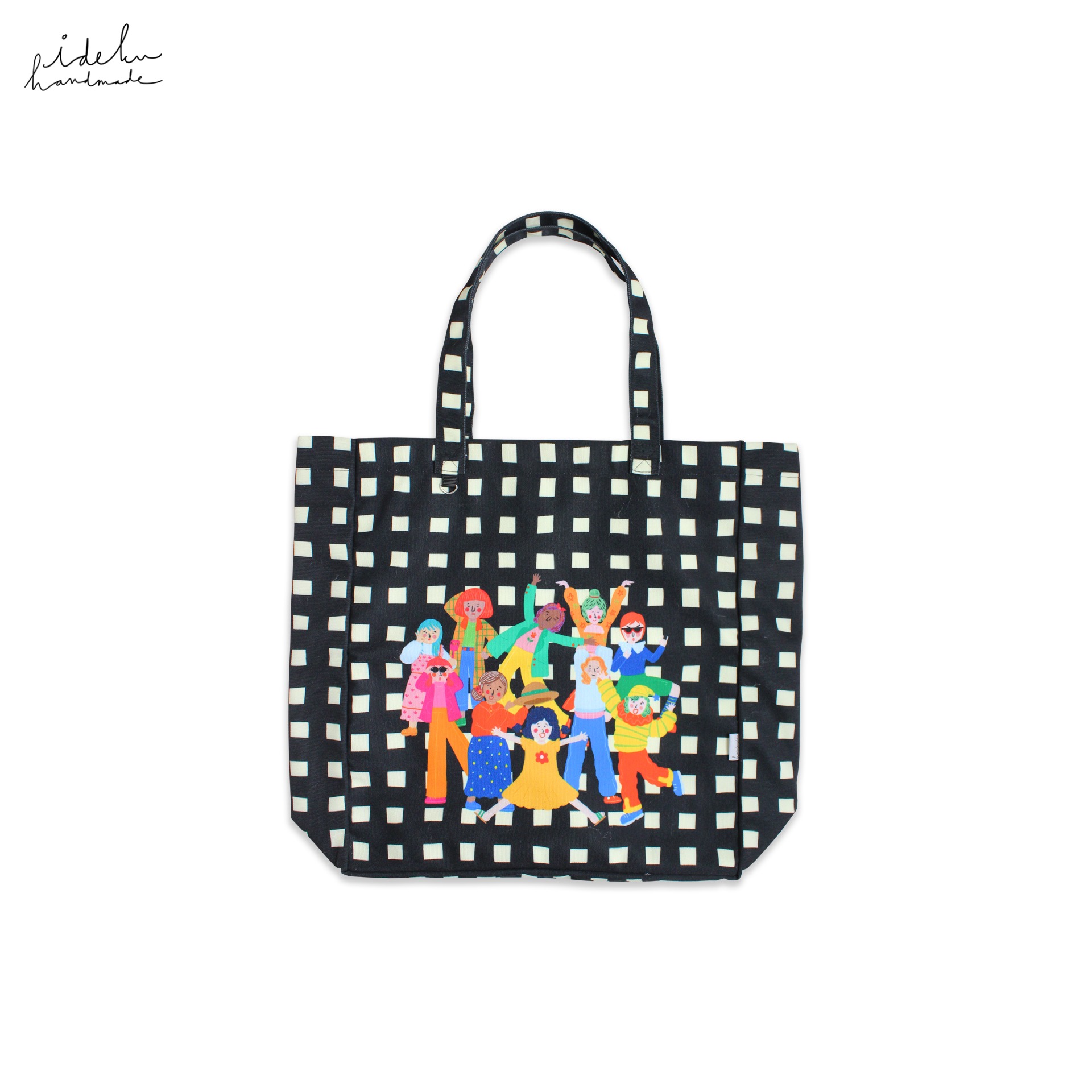 Fancy Faces Black Bag
