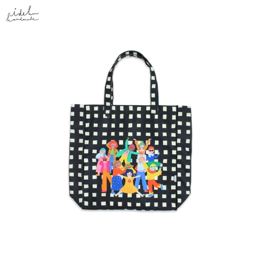Image of Fancy Faces Black Bag