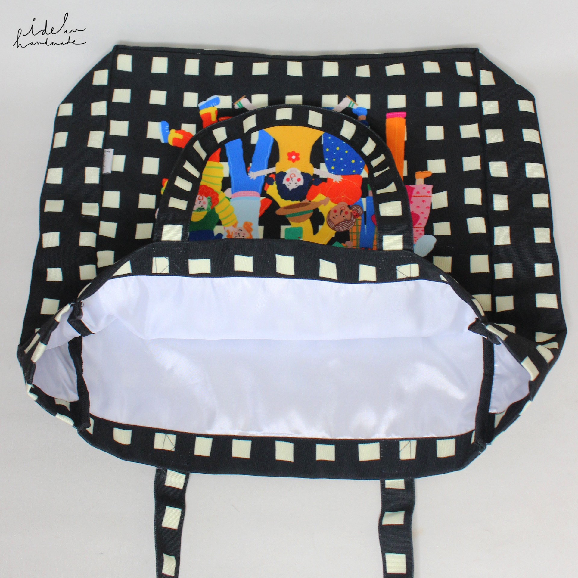 Fancy Faces Black Bag
