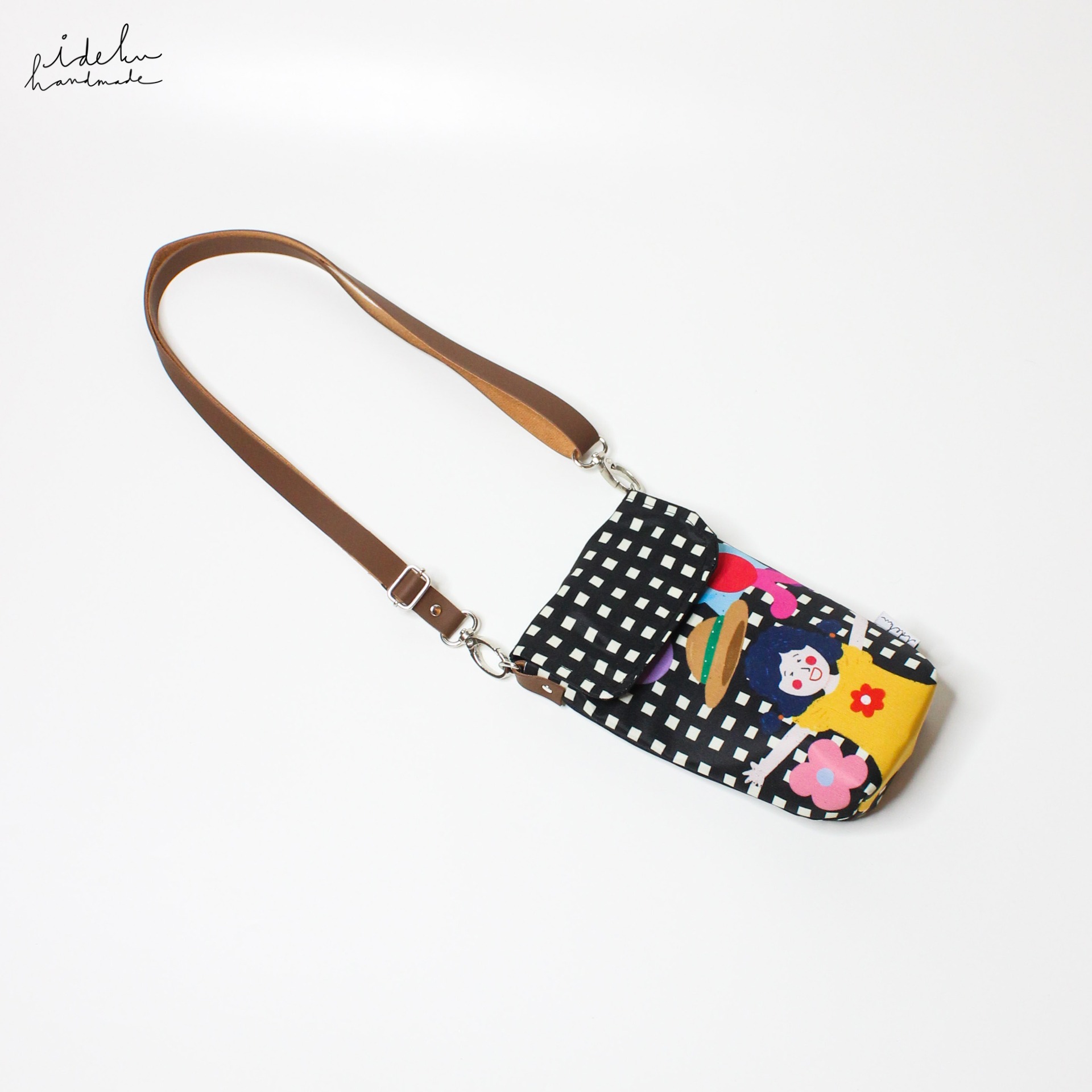 Fancy Faces Black Sling Pouch