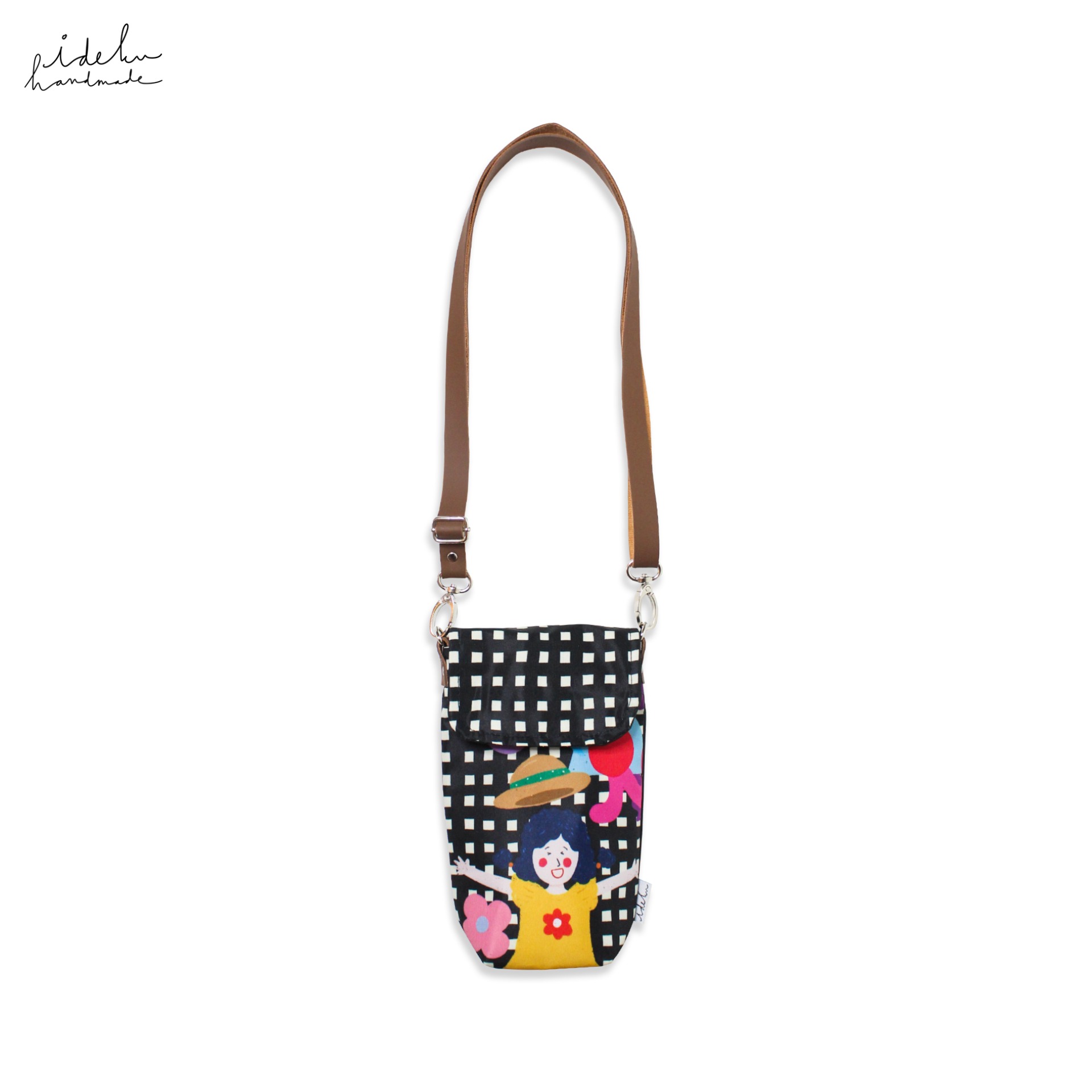 Fancy Faces Black Sling Pouch