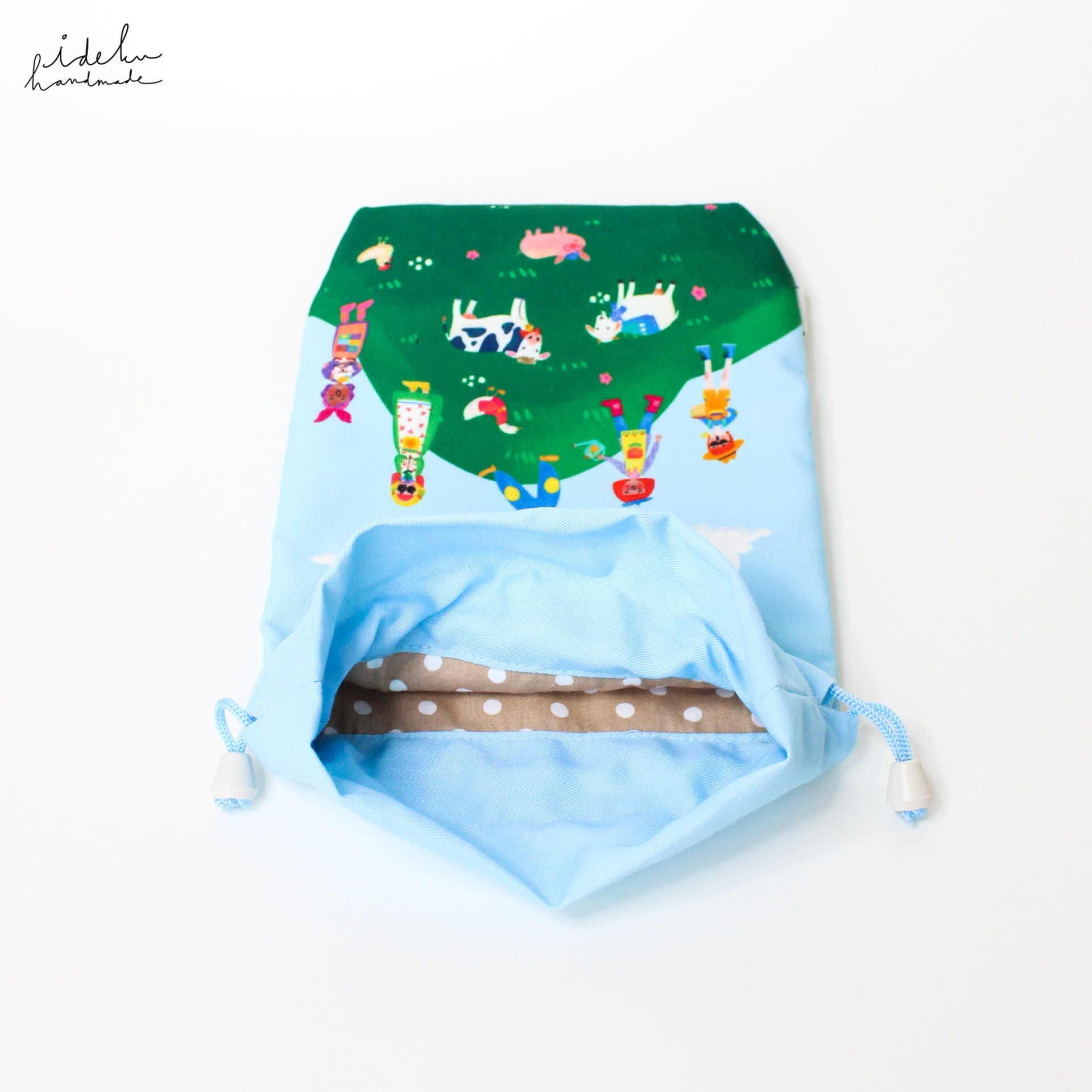 Faces Farm Drawstring Pouch