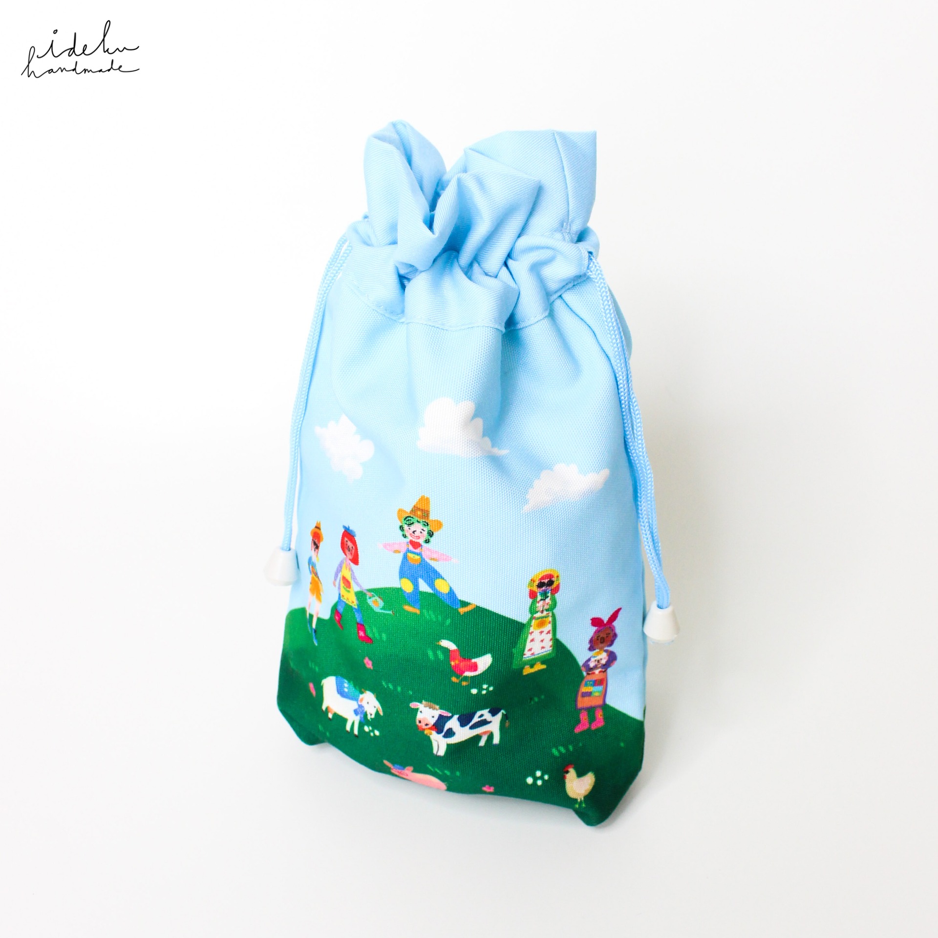 Faces Farm Drawstring Pouch