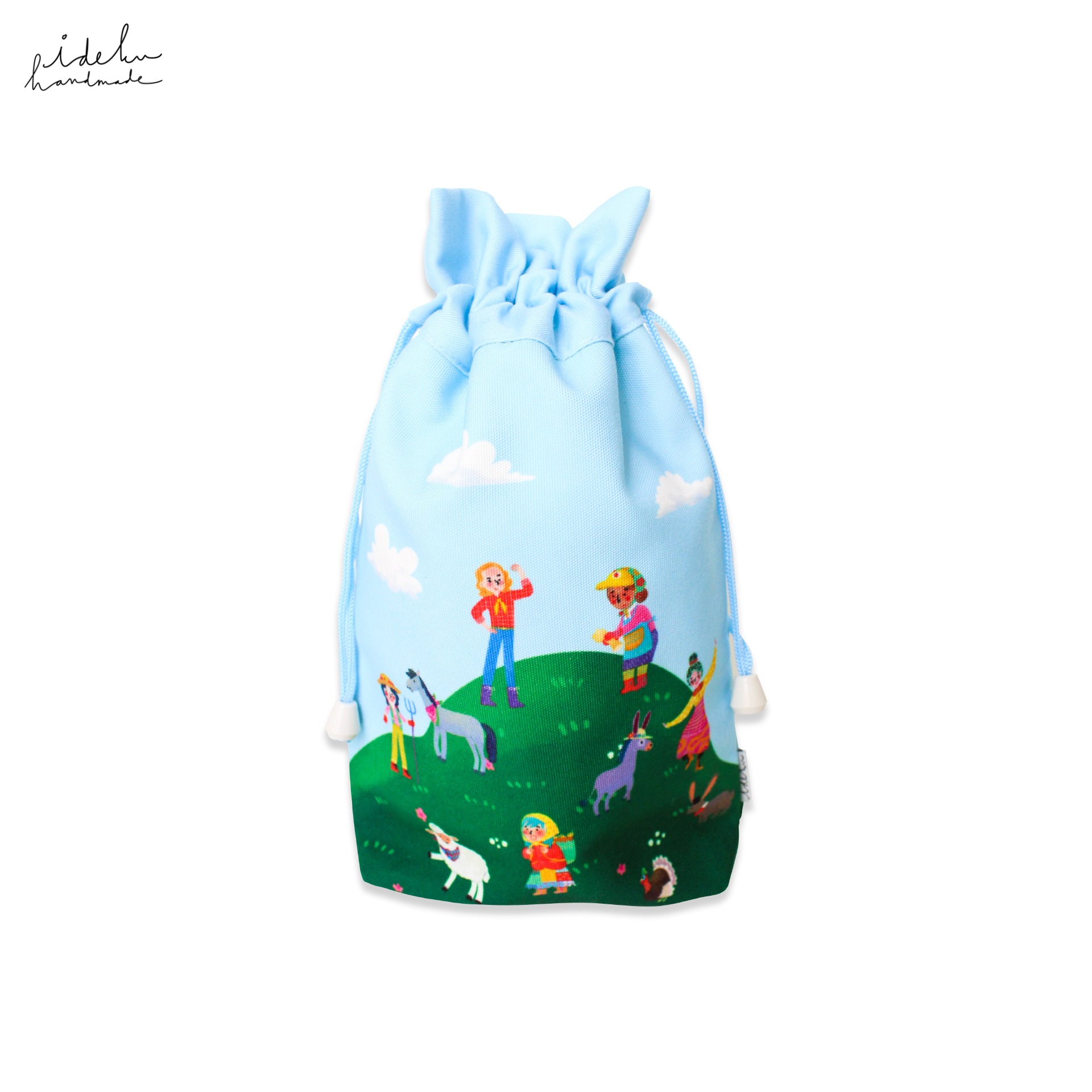 Faces Farm Drawstring Pouch