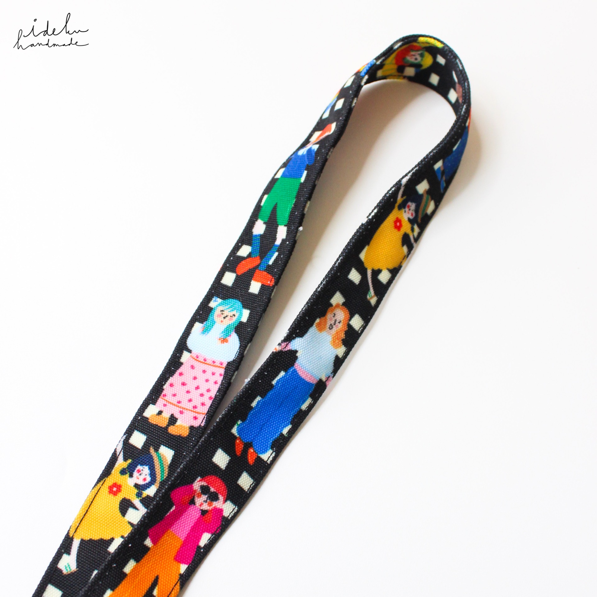 Fancy Faces Black Lanyard