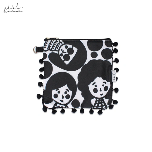 Boba Dots Pompom Pouch
