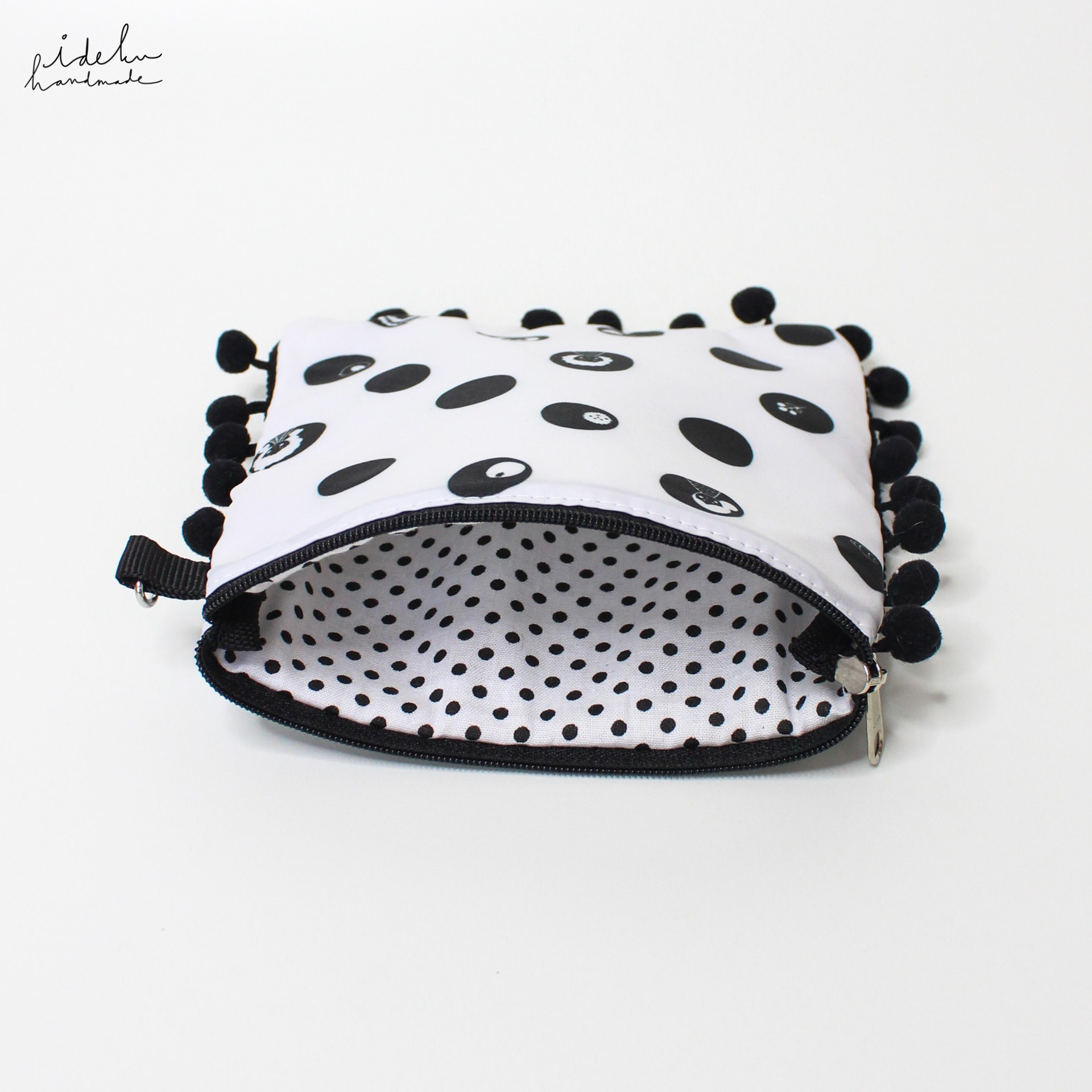 Boba Dots Pompom Pouch