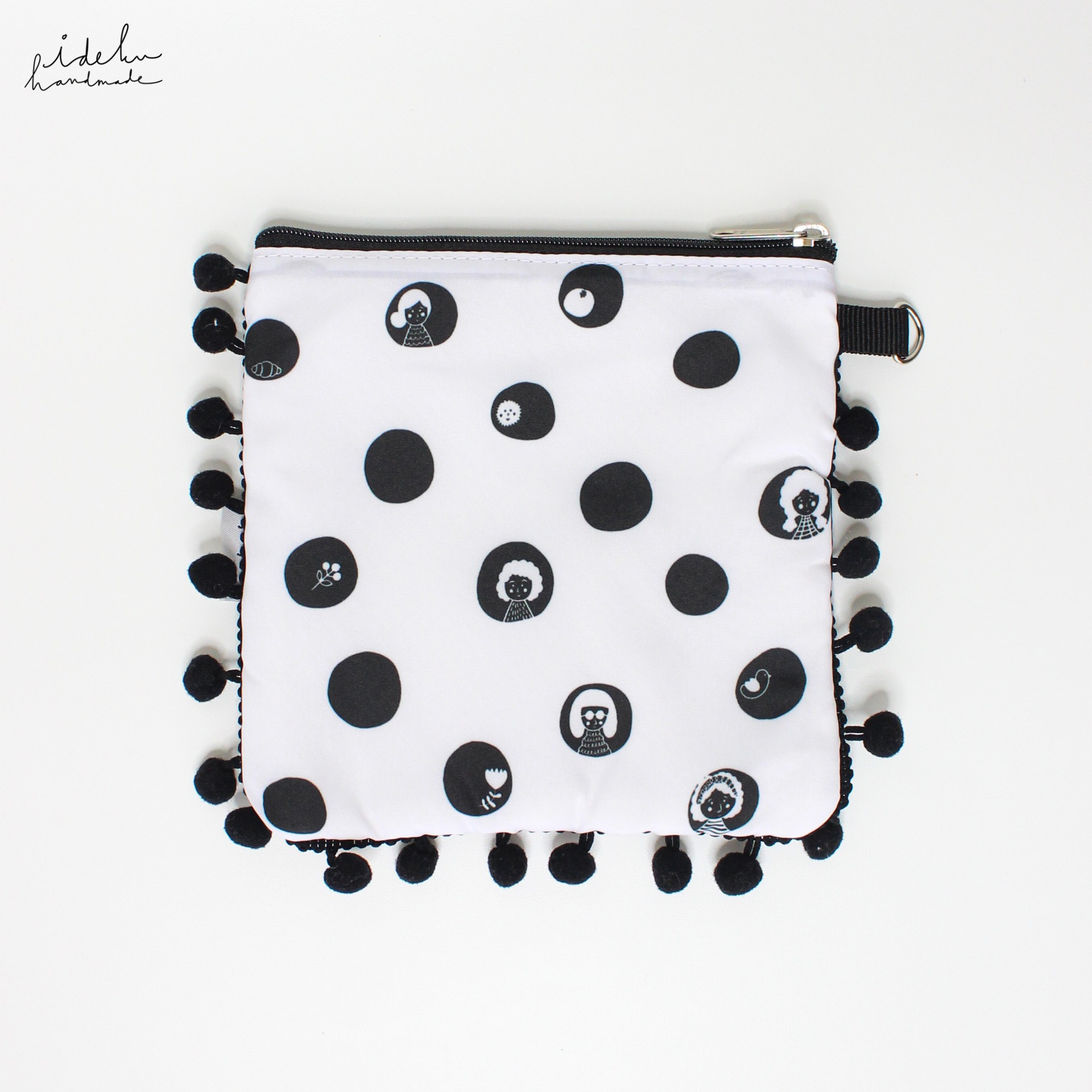 Boba Dots Pompom Pouch