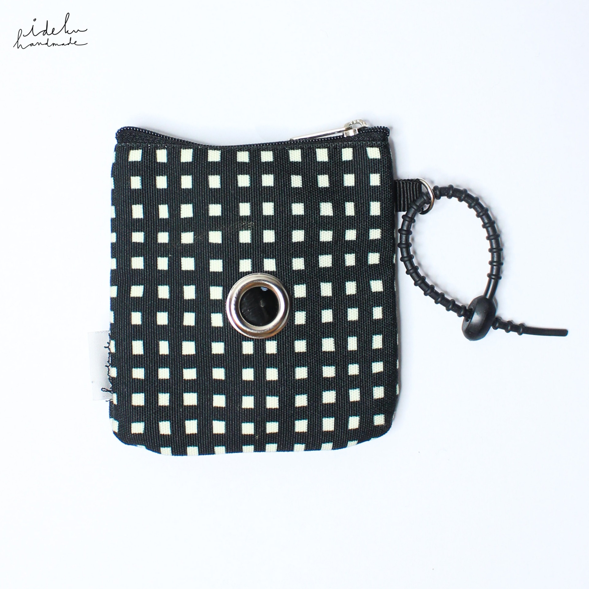 Fancy Faces Black Poppy Pouch
