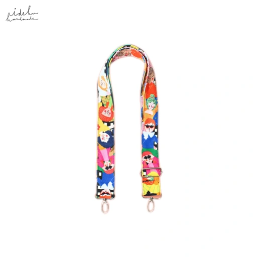 Image of Fancy Faces Black Bag Strap 