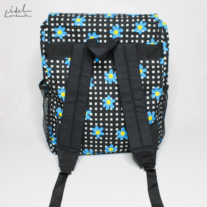 Fancy Faces Black Diapers Backpack