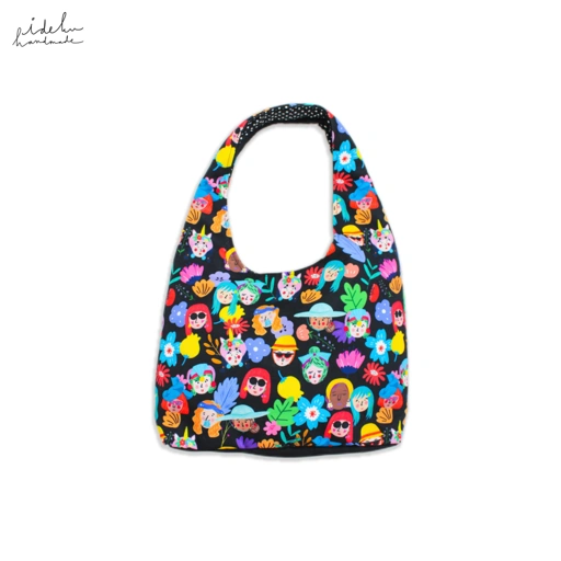 Black Faces Hobo Bag