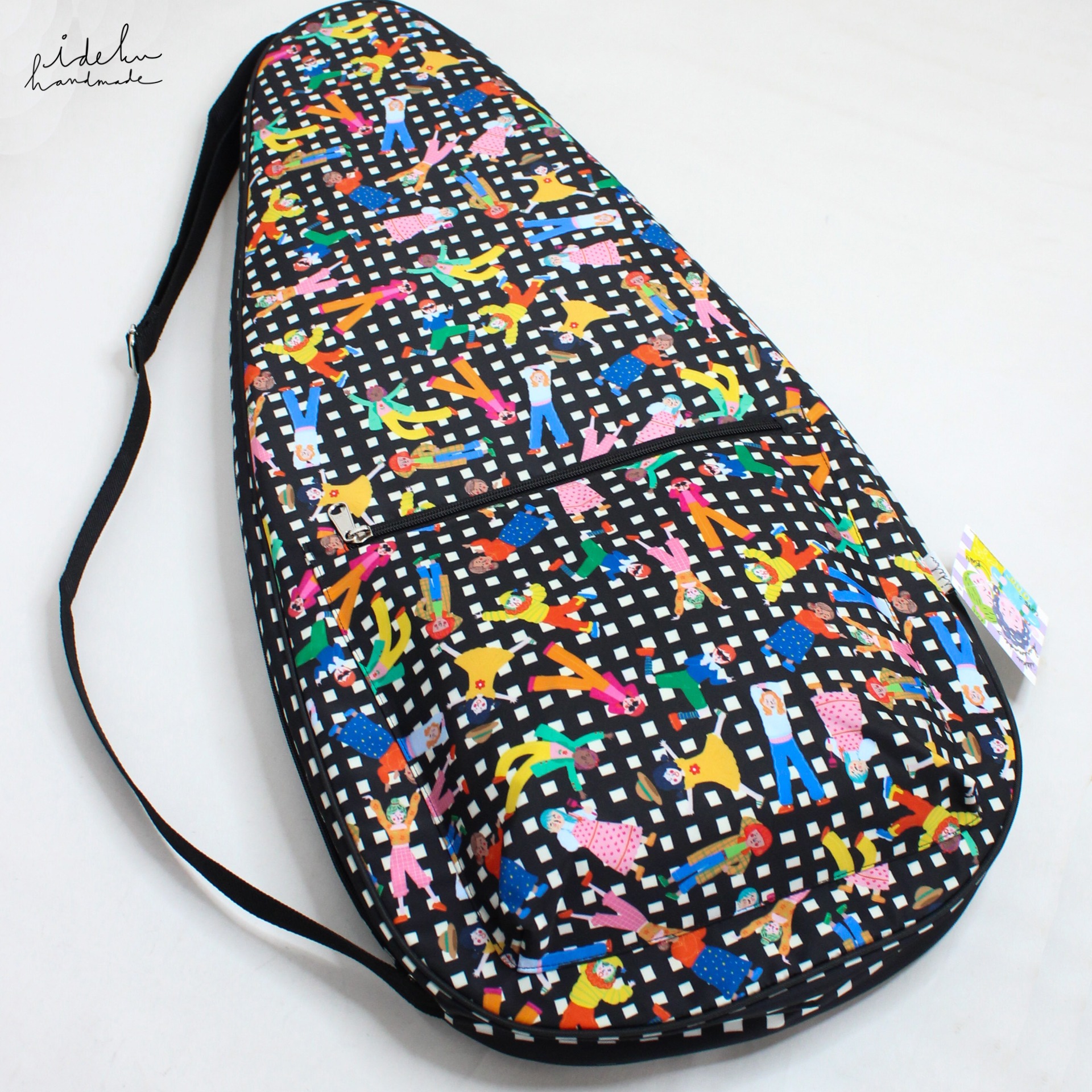 Fancy Faces Black Tennis Bag