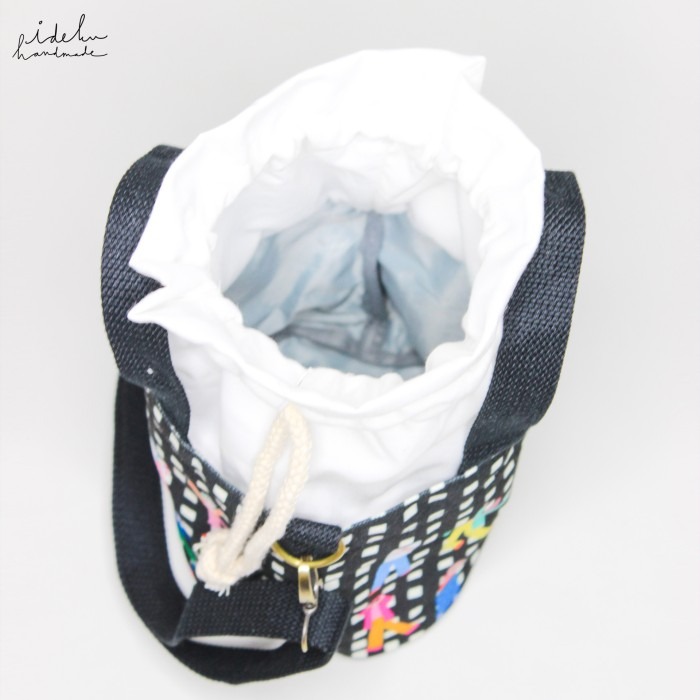 Fancy Faces Black Mini Handbag