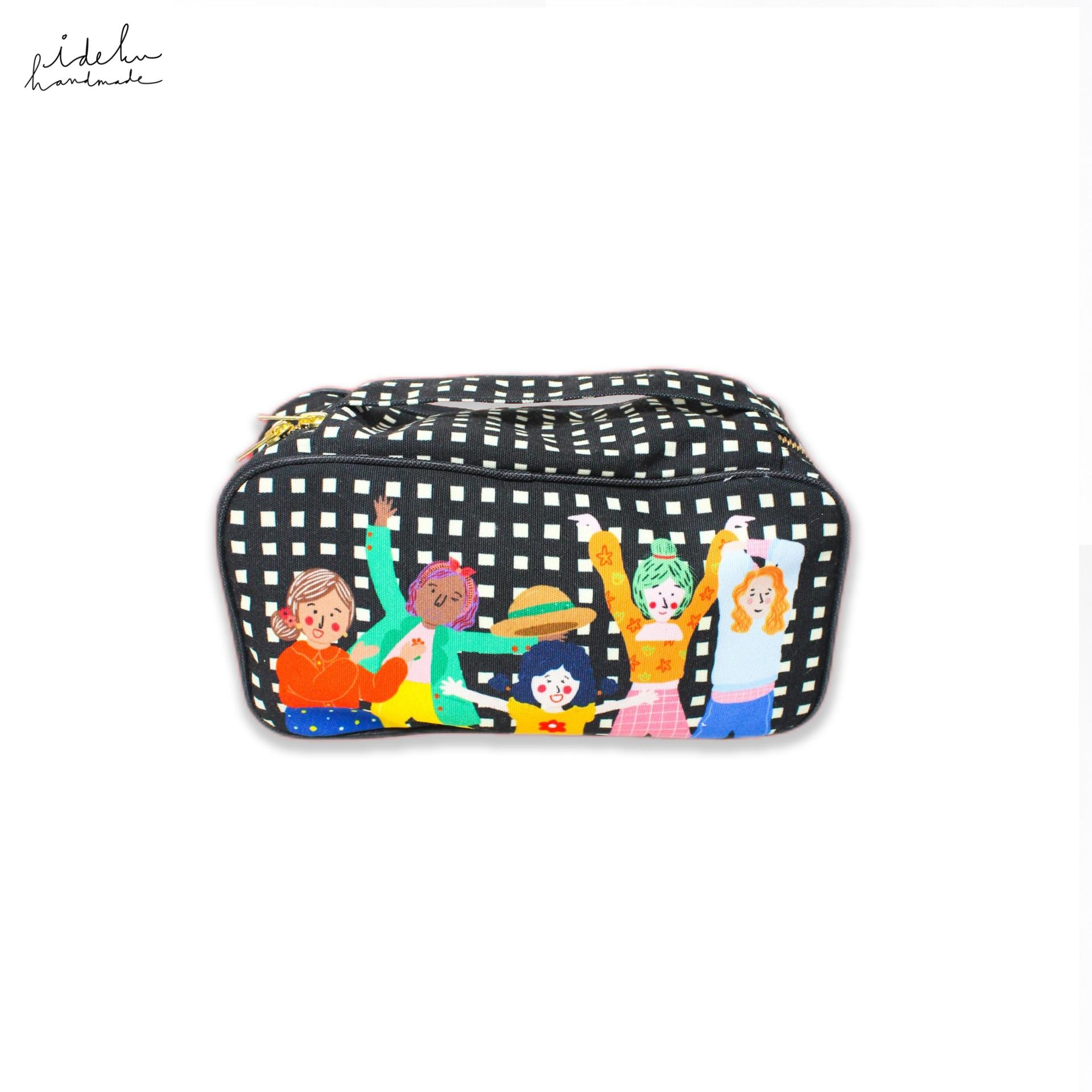 Fancy Faces Black Underwear Pouch
