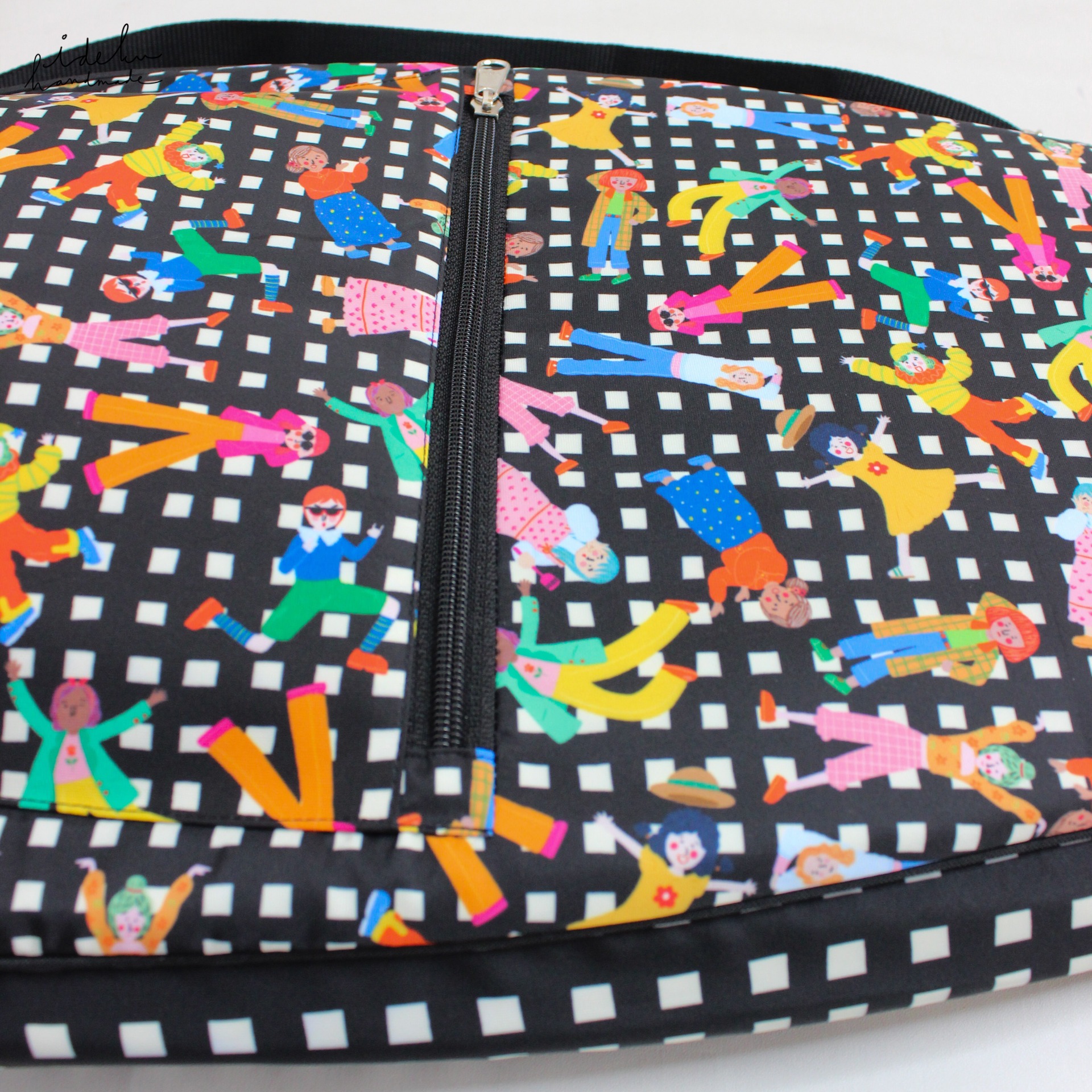 Fancy Faces Black Tennis Bag
