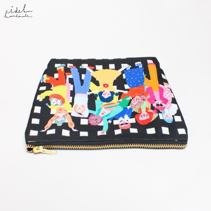 Fancy Faces Black Pouch 