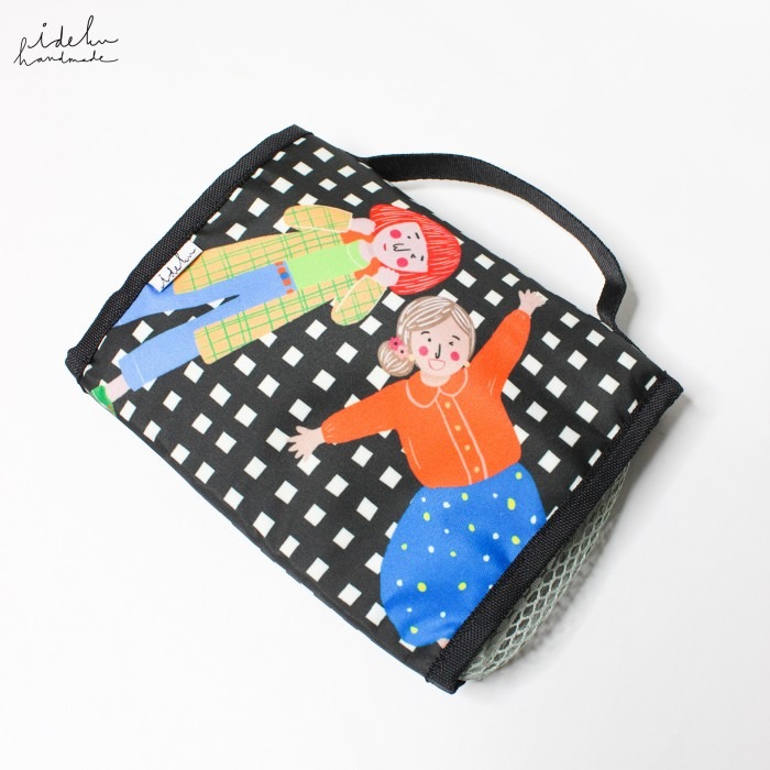 Fancy Faces Black Toiletries Bag