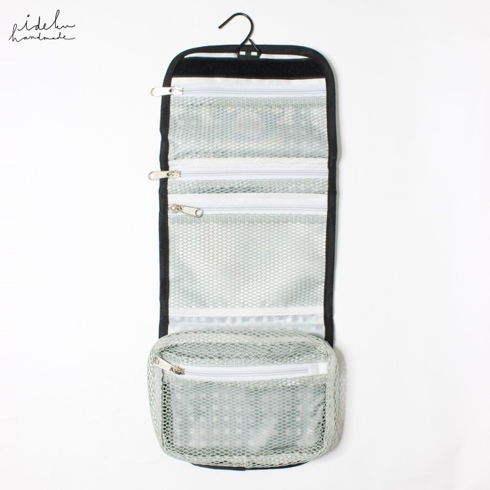 Fancy Faces Black Toiletries Bag