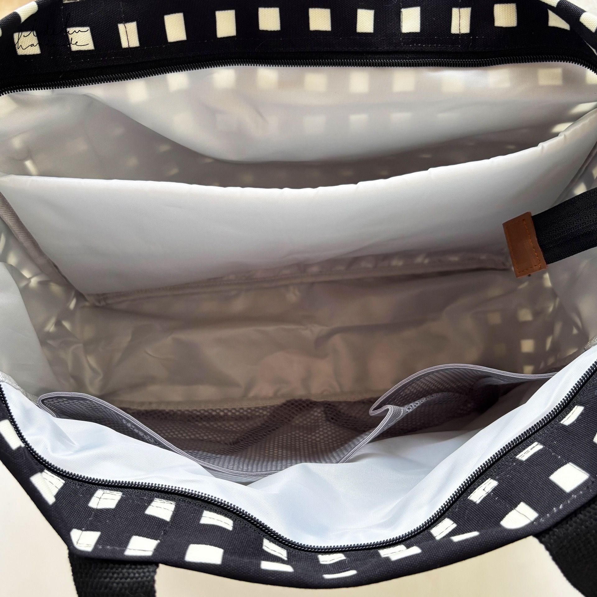 Fancy Faces Black Travel Bag