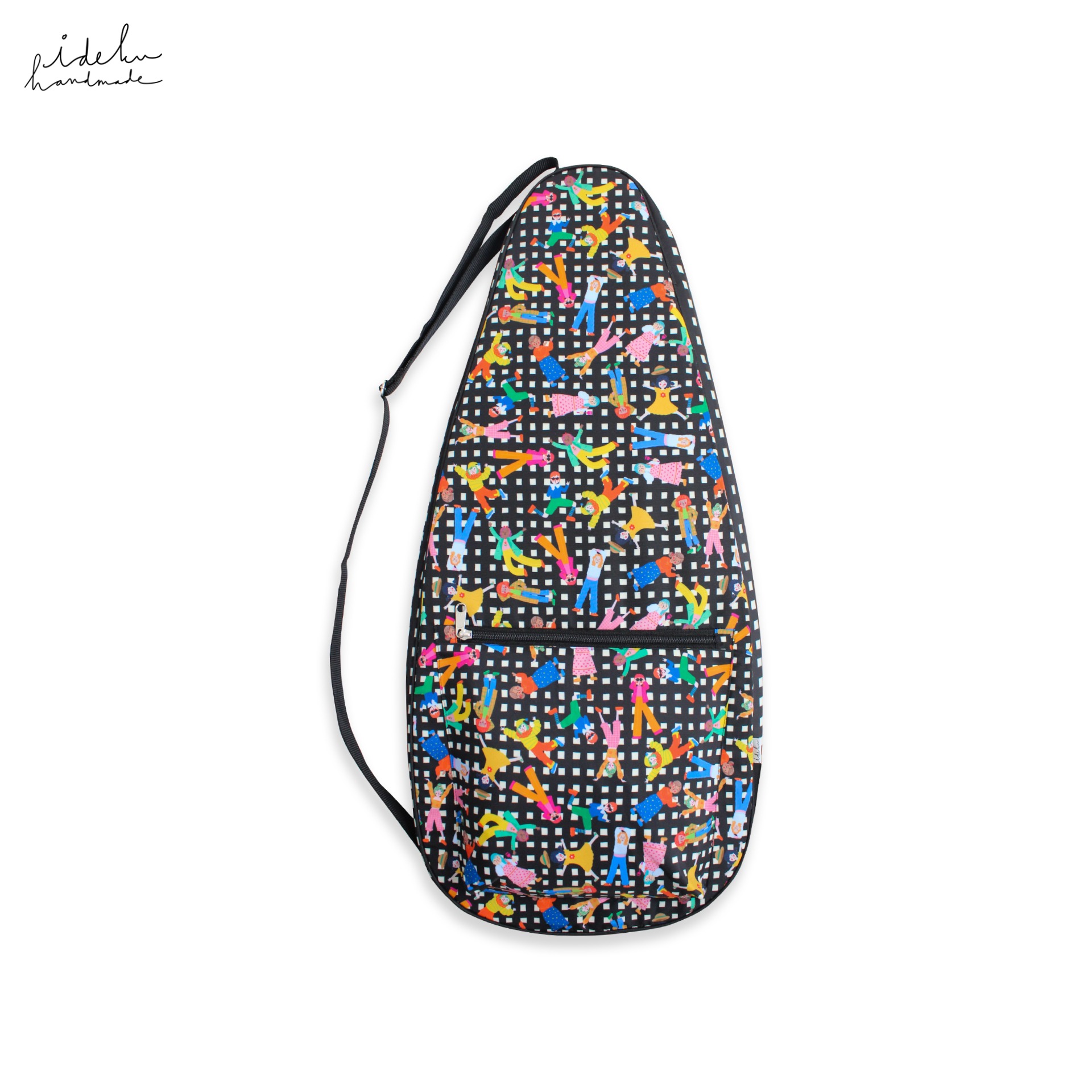 Fancy Faces Black Tennis Bag