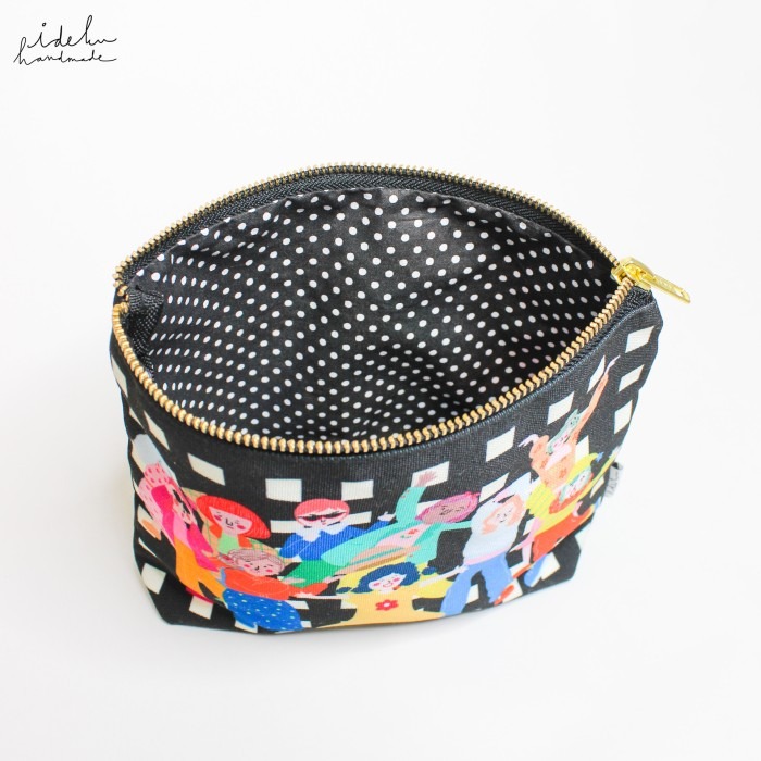Fancy Faces Black Pouch 