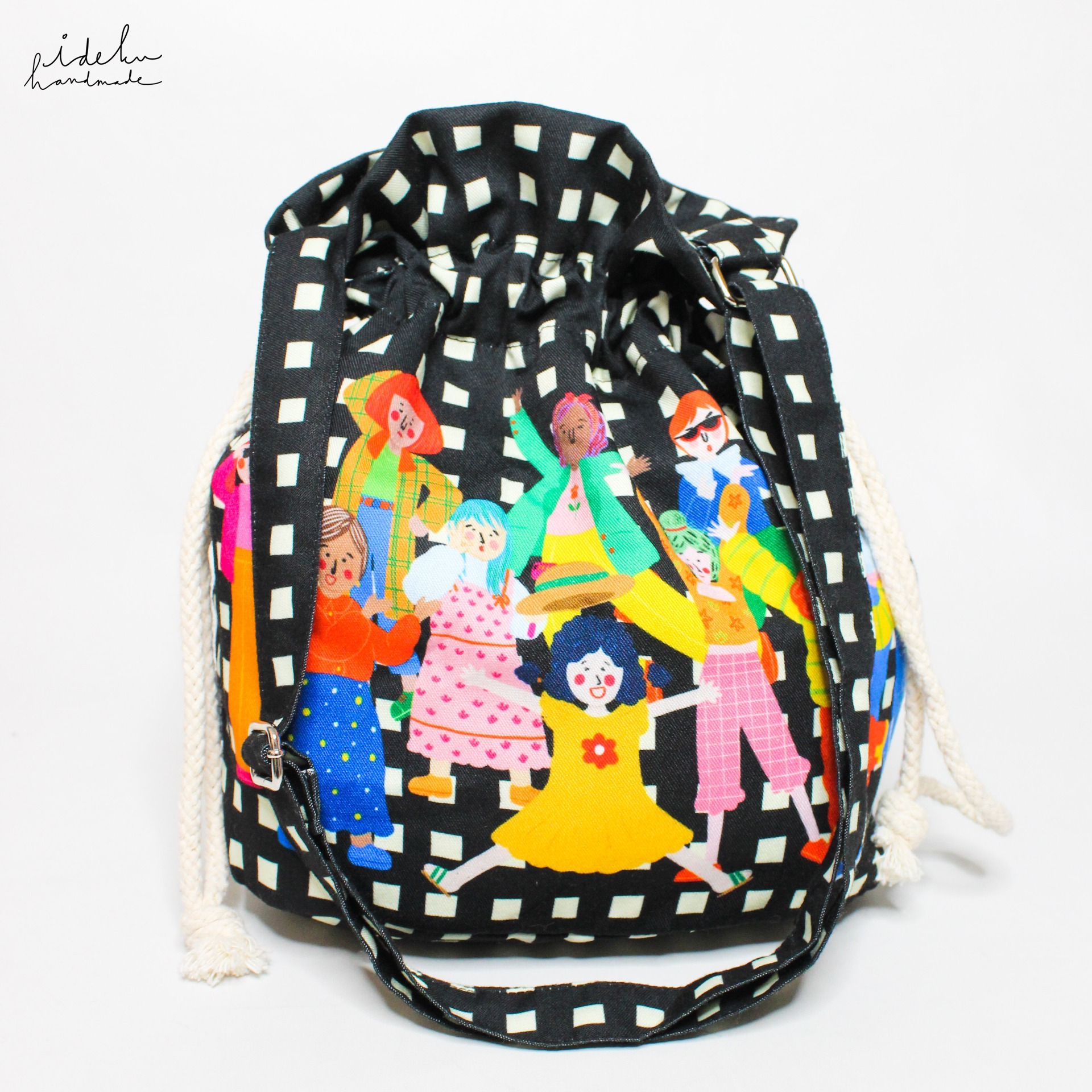 Fancy Faces Black JJ Bag 